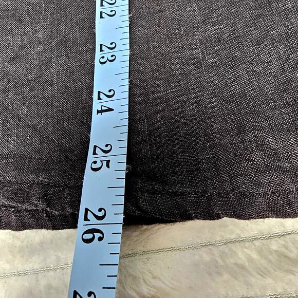 FLAX Black 100% Linen Tank Top SM Sleeveless Layering Blouse Made in Lithuania - Picture 5 of 8